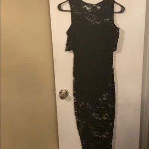 Cold shoulder lace dress